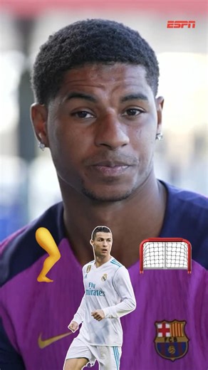 ESPN UK on Instagram: "Marcus Rashford couldn’t decide between Lionel Messi and Cristiano Ronaldo 😅"