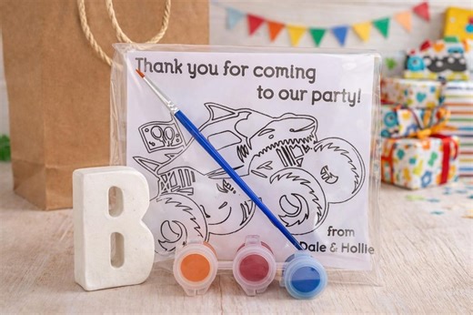 Paint Your Own Letter & Picture Party Bag Filler | Kids Craft Party Favor | DIY Painting Activity Kit | Personalised Craft Party Bag | Child - Etsy