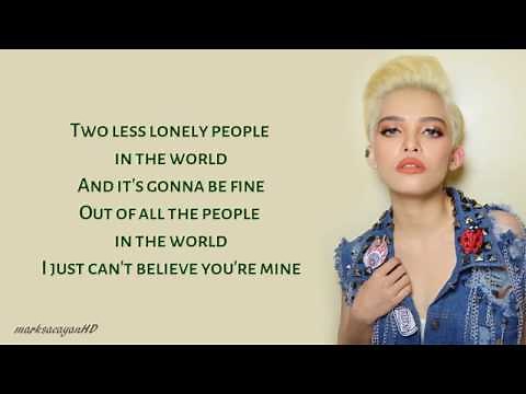 (LYRICS) Two Less Lonely People In The World - KZ Tandingan | Kita Kita OST