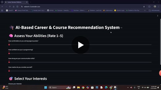 EDUTECH Career Recommendation Platform | Anuja Bangal posted on the topic | LinkedIn