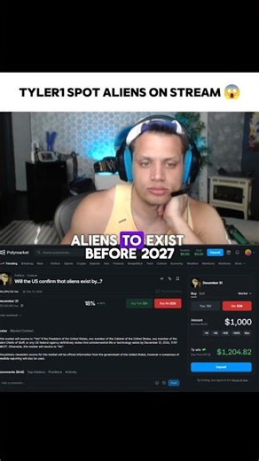 Tyler1 found Alien on stream 😱 #viralitypoly #tyler1 #twitch #alien
