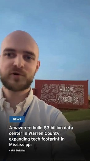 7.3K views · 37 reactions | Amazon Web Services doubled down on Mississippi Thursday, announcing plans to build a $3 billion data center campus in Warren County. Read more > https://www.mpbonline.org/blogs/news/amazon-web-services-to-build-3-billion-data-center-in-warren-county-expanding-tech-footprint-in-mi/ | MPB - Mississippi Public Broadcasting | Facebook