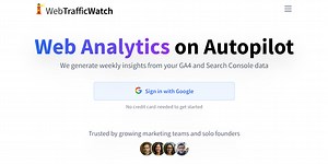 WebTrafficWatch: Weekly insights from Google Analytics 4 & Search Console | Product Hunt