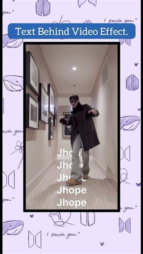 How to Put Text Behind Your Video✨ (Easy Tutorial) #bts#arirang#jhope#textbehind#videoediting#swim