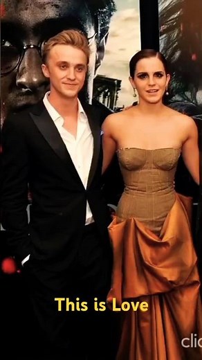 Emma Watson & Tom Felton hugs and kisses (Harry Potter).
