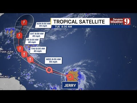 Tropical Storm Jerry forms: latest forecast and track