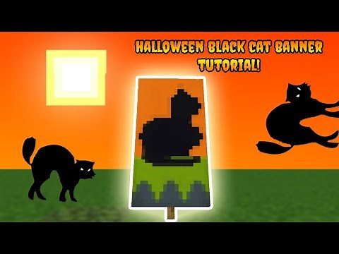 Minecraft Banner Tutorial - How to make a Halloween Black Cat Banner