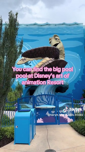 This pool is so cool! I love the Finding Nemo themed pool here!! The Big Blue Pool at Disney’s Art of Animation Resort is perfect for families and happens to be the largest zero entry pool on property! #disneypool #disneyhotel #disneyresort #findingnemo #disneyvacation #disneyplanning #disneysummer #disneyworld #artofanimationresort