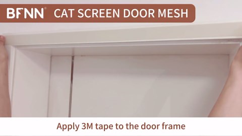 BFNN Cat Screen Door, Extra Tall Cat-Proof Mesh Gate, Fit Door Size 38'' x 82'', Anti Scratch Mesh with Zipper Closure, for Living Room, Kitchen, Bedroom (White)