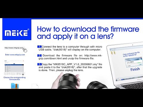 How to upgrade firmware Meike 85mm F1 8 Sony EF mount Autofocus