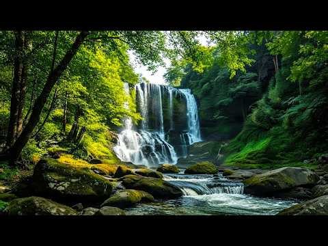 Relaxing Forest Sounds, Amazing Waterfall, Birds Chirping, Fantastic Melodies of Nature, ASMR