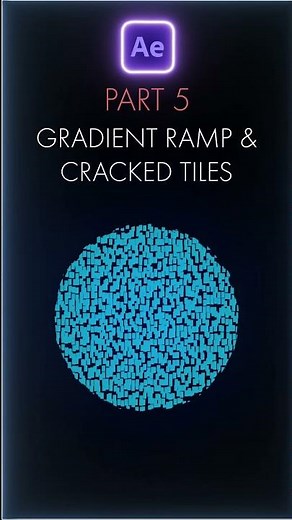 AE tutorial part 5 - gradient ramp and cracked tiles NO PLUGIN REQUIRED #aftereffects #tutorial #ae