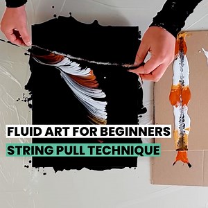 Amazing Feather String Pull Art Technique! | Rinske Douna