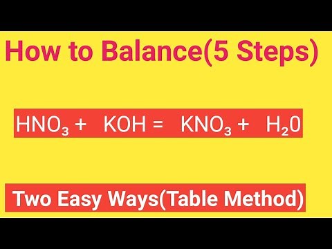 HNO3 + KOH = KNO3 + H20 Balanced Equation||Nitric Acid + Potassium Hydroxide Balanced Equation