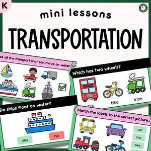 Transportation Theme Sorting Activities • Air, Land, Water Science Kinder