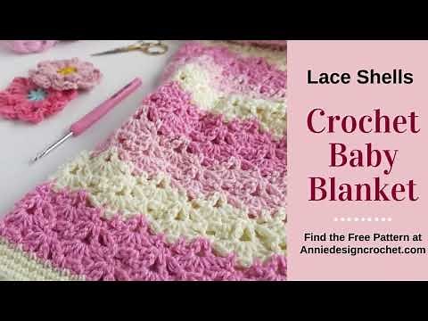 Crochet Lace Shell Baby Blanket