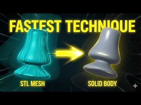 Convert STL mesh to a Solid Body In Just 2 Minute | Creo #Creo