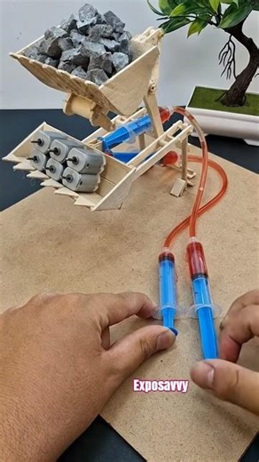 Bulldozer Mechanism with Load 💪 | DC Motor Powered DIY Machine #Shorts #dcmotor #jcb