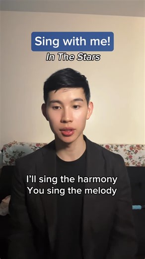 Eddie Wang on Instagram: "Sing with me - “In The Stars” ⭐️ #singing #bensonboone #harmonize"