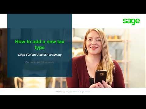 Sage 50cloud Pastel (ZA) - How do I add/create a new tax type?