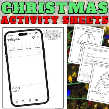 Christmas Winter Polar Express Party Activity Sheets, Polar Express Day Coloring