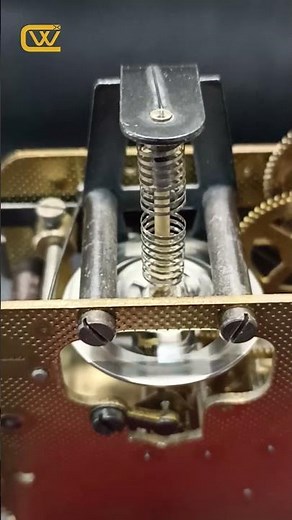 The Ingenious Floating Balance in a Hermle Clock #shorts #Hermle #FloatingBalance #MechanicalClock