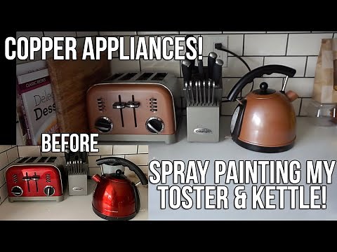 SPRAYPAINTING MY TOASTER & KETTLE | BUDGET APPLIANCE DIY MAKEOVER