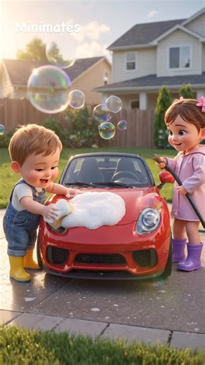 Minimates on Instagram: "Mini car 🚘 wash crew at work #kids #ai #ride #goviral #insta @instagram"