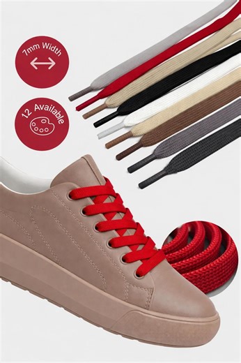 Wide Flat Shoelaces 7mm – Colorful Shoe Laces for Sneakers, Boots & DIY, 50–200cm - Etsy