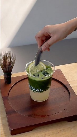 Sparkling Yuzu Honey Lemon Matcha 🍋🍵