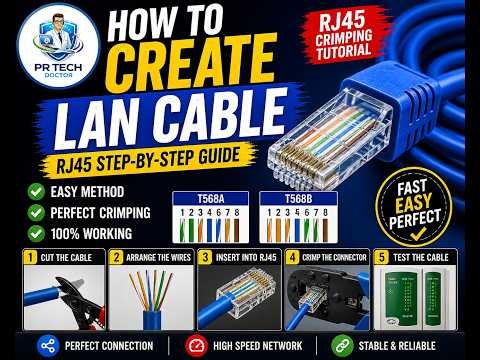 How to Create LAN Cable RJ45 | Step-by-Step Crimping Guide in Hindi| LAN Cable Banane Ka Sahi Tarika