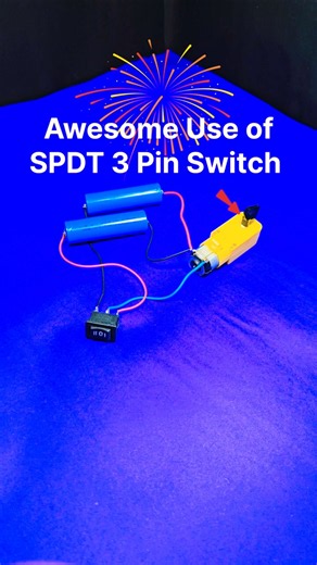Awesome Use of SPDT 3 Pin Switch 💡 DC Motor Direction Control #shorts #dcmotor