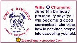 June 5 Zodiac (Gemini) Horoscope Birthday Personality and Lucky Things