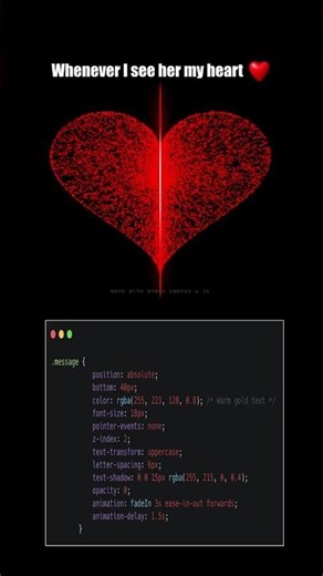 How to Code a Heart Animation ❤️ (HTML, CSS & JS) #shorts