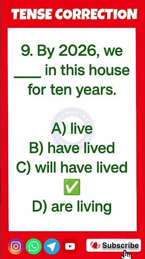 Tense MCQ #goodguides