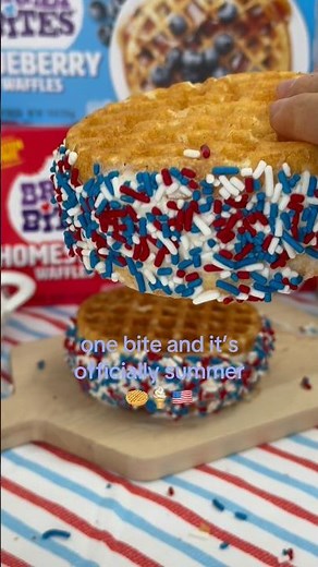 Sweet, simple and summer ready 🧇🍦🇺🇸 #brazibites #waffles #recipe
