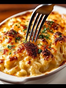Ruth’s Chris Smoked Gouda Mac & Cheese 🧀🔥 Ingredients: - 1 lb (454 g) elbow macaroni or cavatappi - 4 tbsp (57 g) unsalted butter, divided (4 tbsp for sauce, 2 tbsp reserved for topping) - 1/4 cup (30 g) all-purpose flour - 2 cups (480 ml) whole milk - 1 cup (240 ml) heavy cream - 8 oz (227 g) smoked Gouda, shredded - 8 oz (227 g) sharp cheddar, shredded - 1/2 cup (45 g) freshly grated Parmesan, plus 1/4 cup (25 g) for topping - 1 cup (60 g) panko breadcrumbs - 1 tsp (5 ml) Dijon mustard - 1 t