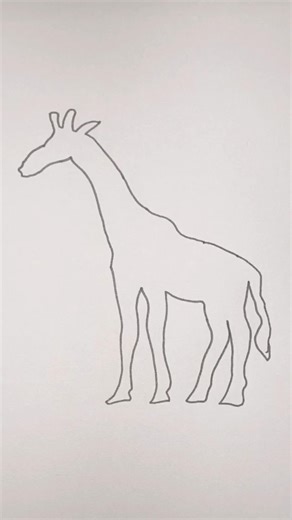 One line Giraffe drawing || Minimal Line Art #drawing #art #giraffe #onelinedrawing #one