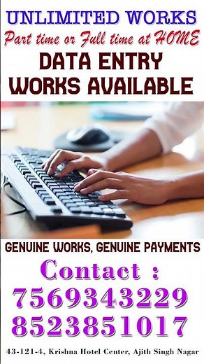 Work from home Data entry jobs