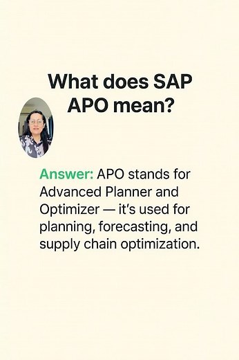 What Is SAP APO? | Advanced Planner and Optimizer Explained #interview
