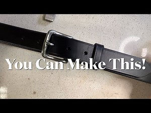How To Create A Simple Leather Belt - Custom Leather Belt - Leather Project ‪@bfoutdooradventures‬
