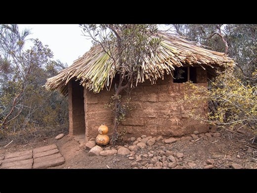 Building a 100% Natural Adobe Hut from Dirt and Soils ! 🌿 #primitiveskills #naturelifestyle #homesteading #survival | Chad Zuber