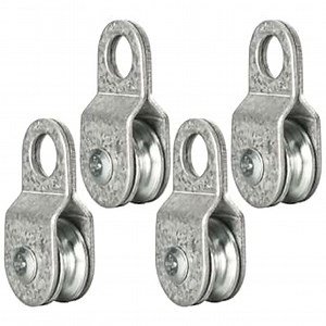 SHINICO 4 Pack Small Snatch Cable Pulley Block for 6mm / 0.23 Inch Wire Rope, Single Pulley Wheel Bearing Inside, Load 70 Lb: Amazon.com: Industrial & Scientific