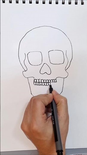 Human Skull Diagram Drawing Easy #shorts #humanskull #diagramlab