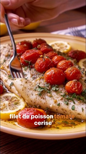 Poisson au four citron & tomates cerises Ingrédients: - 2 filets de poisson blanc (cabillaud/colin/merlu) d'environ 320 g - 250 g de tomates cerises - 1 citron d'environ 120 g 2 rondelles pour servir - 2 gousses d'ail (environ 6 g) 𝐋𝐚 𝐫𝐞𝐜𝐞𝐭𝐭𝐞 𝐜𝐨𝐦𝐩𝐥è𝐭𝐞 en commentaire 👇👇👇 #fbreelsfypシ゚ #fb #fbreelsfypシ゚ #fbyシvideo #fbreelsfypシ゚viralfbreelsfypシ゚viral #fblifestylechallenge #foodlovers #recette #fblifestyle #europe #canada #france #recettefacile #YummyFrance #RecetteDuJour #ViralRe