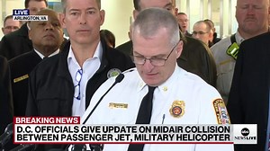 621K views · 3.5K reactions | BREAKING: "At this point we don't believe there are any survivors from this accident." No survivors are expected from the midair collision between a passenger plane and a military helicopter, the D.C. Fire and EMS chief said. Crews are switching to a recovery operation. Follow live updates: https://abcnews.visitlink.me/MDmg9M | ABC News | Facebook