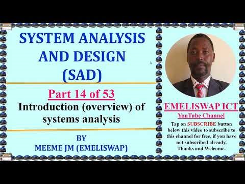 Introduction (Overview) of Systems Analysis in Systems Analysis and Design Course