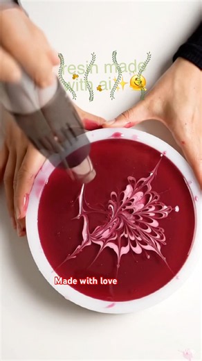 Resin art made with love #resinart #aivideo