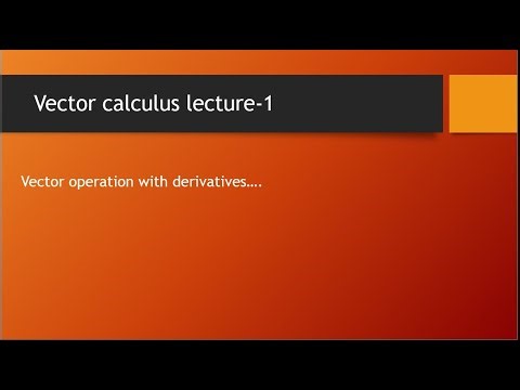 vector calculus lec-1