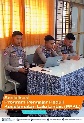 Melalui Program Pengajar Peduli Keselamatan Lalu Lintas (PPKL), PT Jasa Raharja dan Polres Probolinggo mengajak guru dan murid SMKN 1 Kraksaan untuk menjadi pelopor keselamatan berlalu lintas. Tertib di jalan, selamat sampai tujuan🚦✨ #jasaraharja #polresprobolinggo #ppkl #smkn1kraksaan